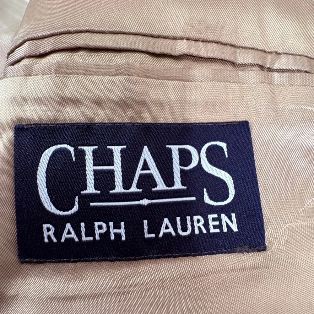 Chaps Ralph Lauren Brown Suede Microfiber Blazer Jacket Sport Coat Mens Size 42T